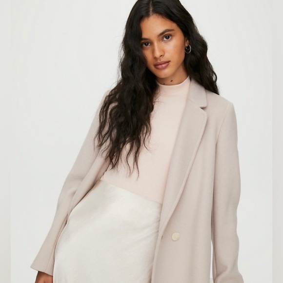 Aritzia Wilfred The Only Coat Cream Oversized - Picture 2 of 5